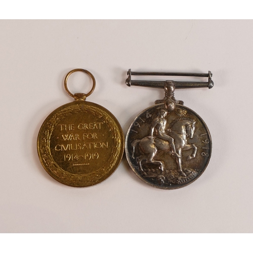 740 - Silver First World War Victory medal and a Civilisation medal. (2)