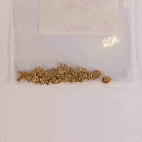 754 - Natural Gold Nugget flakes, electronically tested to be 20ct,3.1g.