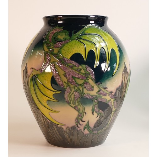 15 - Moorcroft limited edition Quetzalcoatl pattern large vase. Designed by Marie Pentethman. Number 8/50... 