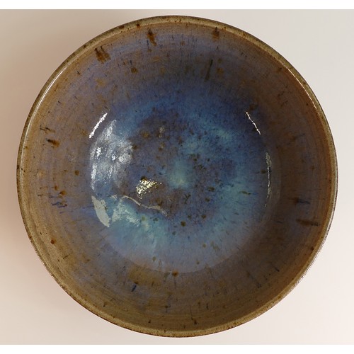 25 - Studio Pottery circular mottled glaze bowl. Diameter: 26cm

Frank Brookes worked at the Wedgwood des... 