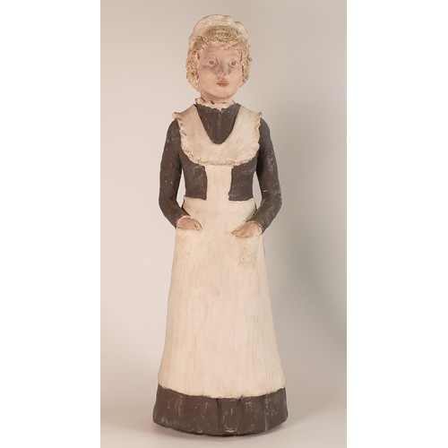 45 - Isabella Pope, Studio Pottery figure of a maid. Pope was a Master Potter and teacher who created for... 