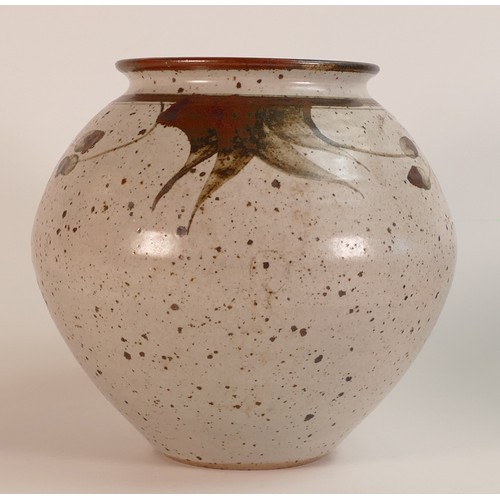 48 - Derek Clarkson (1928-2013), Studio Pottery vase decorated with stylised foliate forms. Impressed mar... 