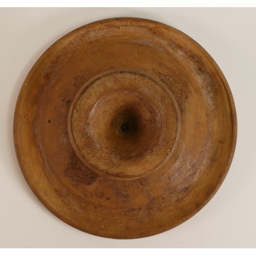 73 - Roman Footed Redware Pottery bowl. Height: 5.9cm Width: 15cm