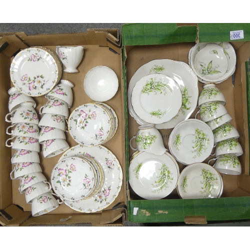 300 - China Tea sets To Include Dorchester Finest Bone China, Cups, Saucers, Milk Jug, Sandwich Plates, Si... 