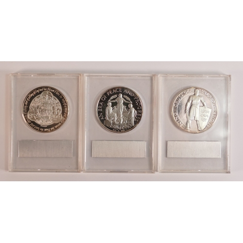 657 - Silver Fine Proof medals Queen Victoria,Richard I and Queen Elizabeth, Issued by Britannia Commemora... 