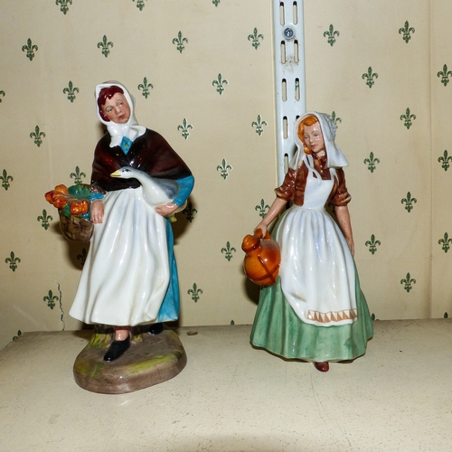 228 - Royal Doulton Character Figurines To Include The Milkmaid HN2057 And Country Lass HN1991(Seconds) (2... 