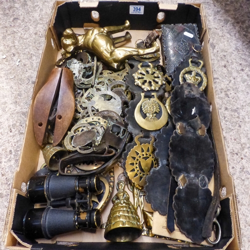 394 - A Collection of Brassware, mostly Horse Brasses (1 Tray)