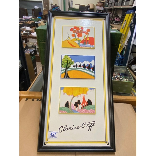 427 - Limited Edition Number A00995 Framed Designs Of Clarice Cliff Mounted Examples. Certificate Included... 