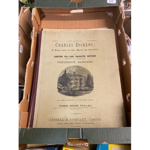 513 - DICKENS, Charles. A Gossip about his life, works and characters by Frederick Barnard. in 5 vols. (1 ... 