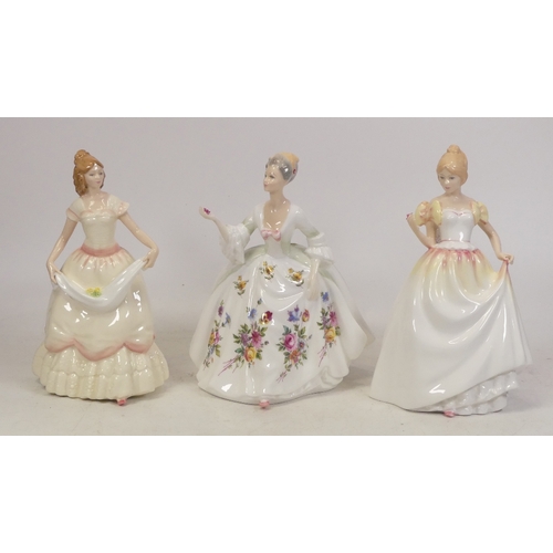 118 - Three Royal Doulton Lady Figures to include 'Nicole'  HN3421, 'Gift of Love' HN3427 and 'Diana' HN24... 