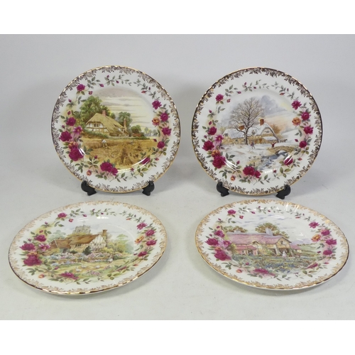 230 - Royal Albert Bone China Gilt Edged Plates 'Four Seasons' Including Spring, Summer, Autumn, Winter (4... 