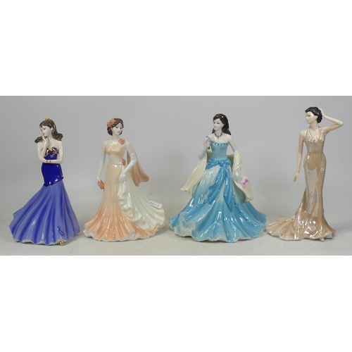 343 - Four Coalport 'Classic Elegance' Ladies to include 'Birthday Celebration', 'Grace', 'Evening Romance... 