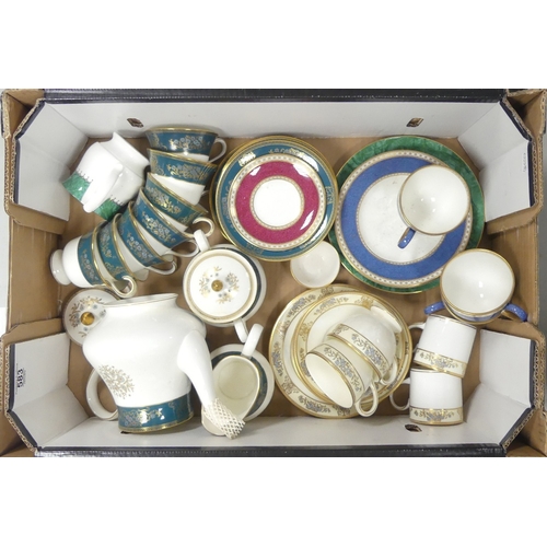 583 - Selection of Wedgwood 'Agincourt' Blue & Gold R4513 Part Tea Set to include One Teapot, One Milk Jug... 