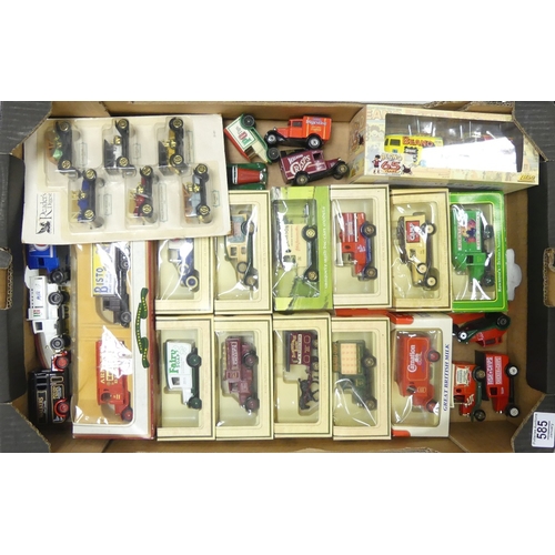 585 - Collection of boxed and unboxed Matchbox and Lledo 'Days Gone By' Diecast Vintage Models. (1 Tray)