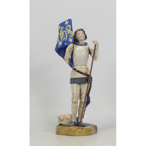 64 - Royal Doulton, Character Figure Joan of Arc HN3681. Missing sword and loose handle to standard.