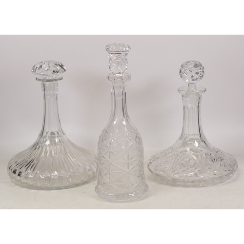 93 - Patterned Decanters All With Stoppers, Including a Boxed Royal Doulton Finest Crystal and Two unmark... 