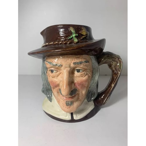 90 - Royal Doulton, Five Large Character Jugs Izaak Walton x2, Long John Silver, Veteran Motorist, Old Ch... 