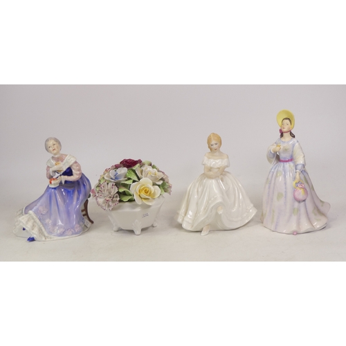 208 - Three Royal Doulton Lady Figures to include 'Happy Anniversary' HN3097 (Seconds), Pretty Ladies 'Cla... 