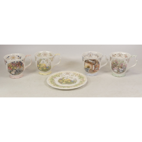 221 - Brambly Hedge to include Four Tea Cups and One Side Plate (5)