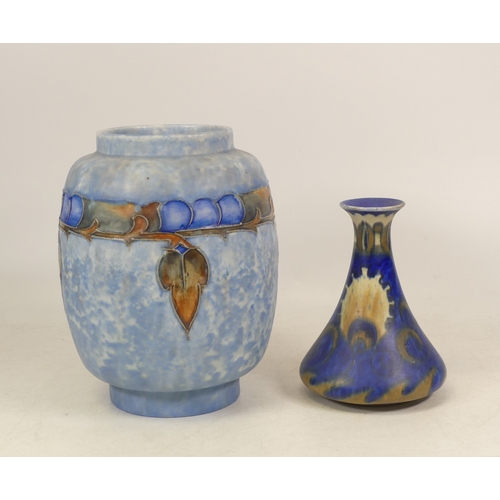 242 - Two Ceramic Vase's, One from Chameleon Ware and One Cranston Type Vase. (H:21cm) (2)