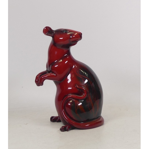 288 - Royal Doulton Burslem Artwares Flambe Figure Year of the Rat BA79. Limited Edition 92/100. 16cm Tall