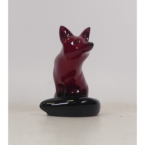 293 - Royal Doulton Flambe Sitting Fox 10cm Tall