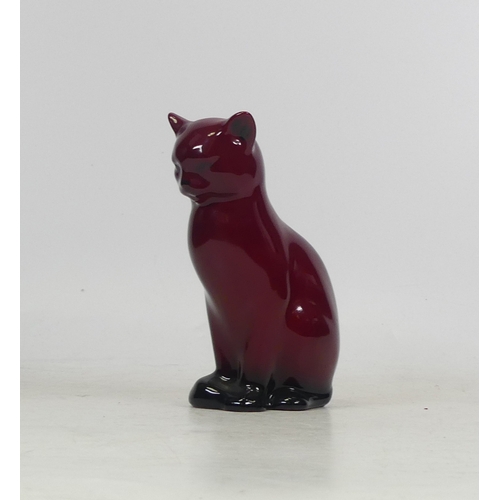 294 - Royal Doulton Flambe Sitting Cat 12cm Tall