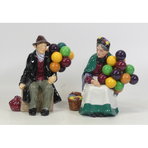 35 - Two Royal Doulton figures of The Old Balloon Seller and Balloon Man, HN1315 and HN1954. (H: 20cm) (2... 