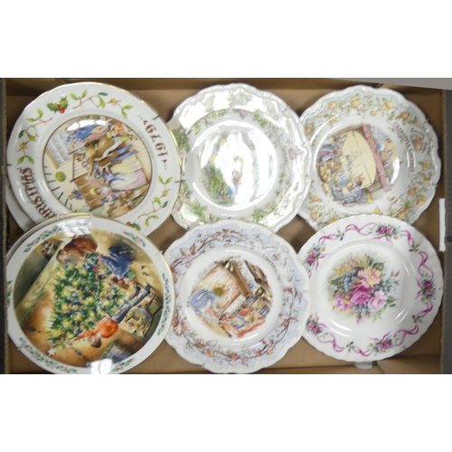 356 - A Mixed Collection of Wall Plates to include Royal Albert Beatrix potter examples, Christmas Plates ... 