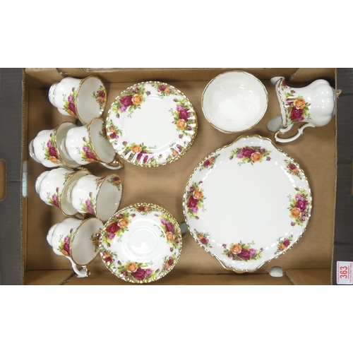 363 - Royal ALbert, A Collection of Teaware including Teacups, Saucers, Side Plates, Milk Jugs, Sugar Bowl... 