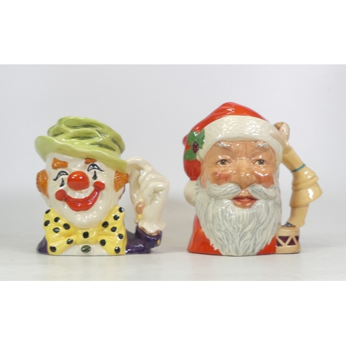 415 - Two Royal Doulton Large Character Jugs to include 'The Clown' D6834 and 'Santa Claus' D6668. (H:19.5... 