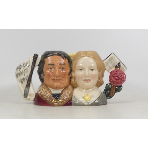 419 - Royal Doulton double character jug Jane Ayre & Mr Rochester D7115, Limited Edition No.629 of 1500. (... 