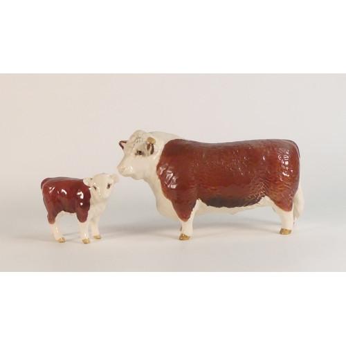 82 - Beswick Hereford Bull and Calf (2)