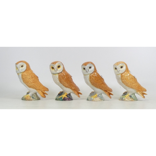 9 - Beswick, Four Owl Figures including various ages and styles. (4)