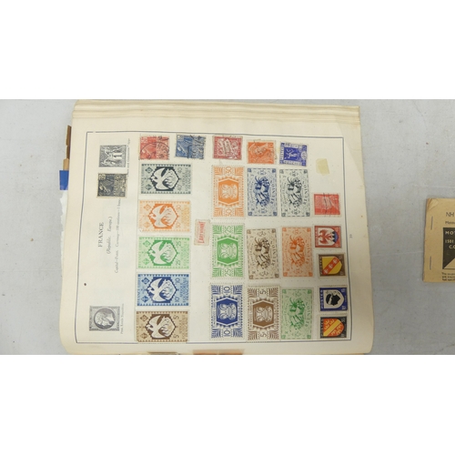 546 - A Collection of UK and World Stamps in The Strand Stamp Album together with Motor Fuel Ration Book