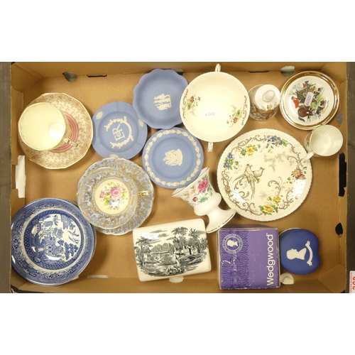 360 - A Mixed Collection of Ceramics to include Wedgwood Jasperware items, Clare Teacup and Saucer, Tuscan... 