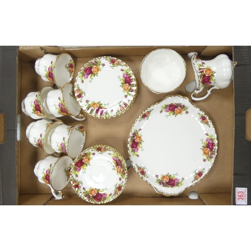 363 - Royal ALbert, A Collection of Teaware including Teacups, Saucers, Side Plates, Milk Jugs, Sugar Bowl... 