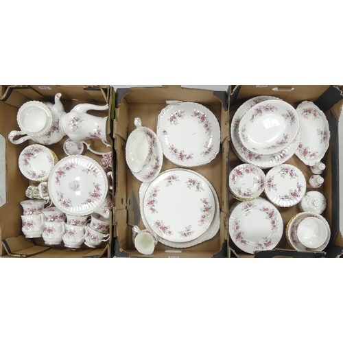 549 - Royal Albert 'Lavender Rose' Tea/Dinner set to include One Double Handled Platter, Two Double Handle... 