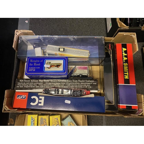 676 - A mixed collection of Corgi Lorry examples in display case / box examples to include Shell, ERF, Win... 