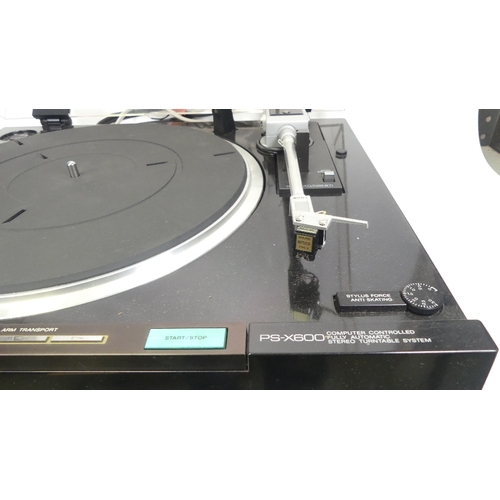 470E - Sony PS-S600 biotracer turntable, boxed.