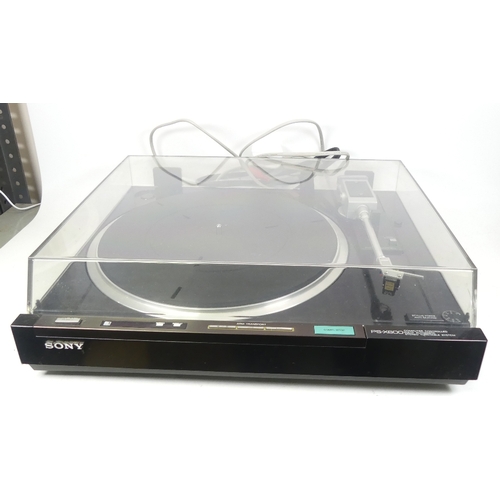 470E - Sony PS-S600 biotracer turntable, boxed.