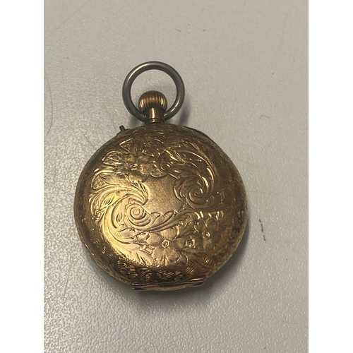 669 - 9ct Gold ladies pocket watch