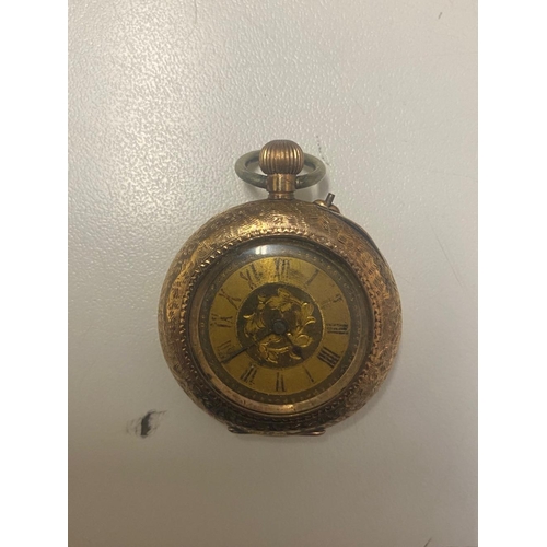 669 - 9ct Gold ladies pocket watch