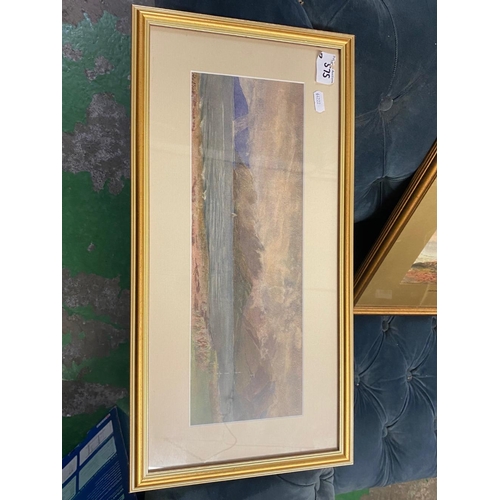 575 - Helen N Alpin (English, 20th Century) Mountainous Lake Scene. Watercolour on paper. Framed behind gl... 