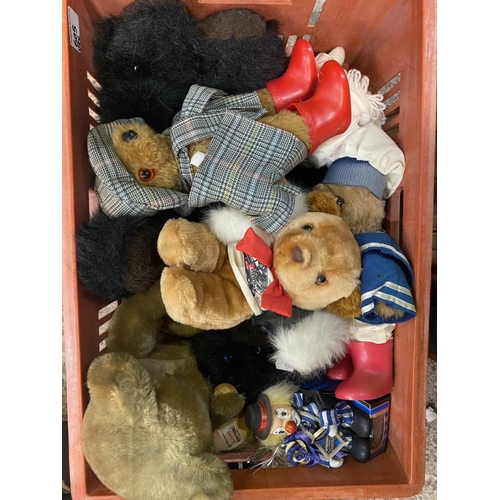 605 - A collection of teddy bears to include Harrods Merrythought example, Wee Wilbur, Sailor Wilbur and o... 