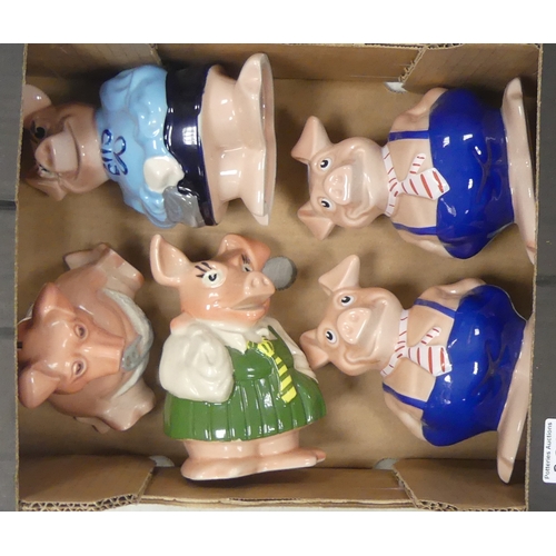 313 - Collection of Five Wade 'Natwest' Piggy Banks. (Small Tray)