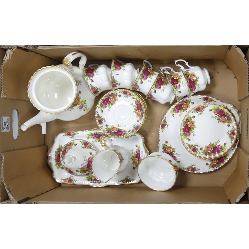 320 - Royal Albert 'Old Country Roses' Including Teapot, Six Teacups, Six Saucers, Six Side Plates, Bread ... 