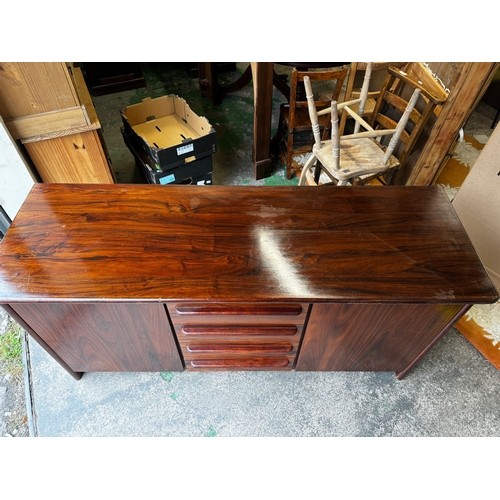 683 - Mid Century Modern Rosewood Effect Sideboard with 2 Drawers and 4 Drawers H76cm W160cm