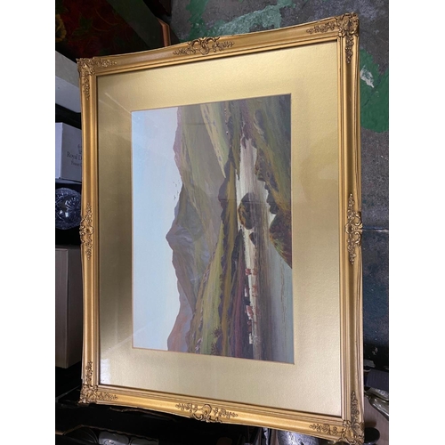 564 - E. Clarence (English, 20th Century) 'Near Glen Finlas'. Watercolour on paper. Framed behind glass. S... 