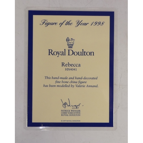 379 - Royal Doulton figure of the year 1998 Rebecca HN4041